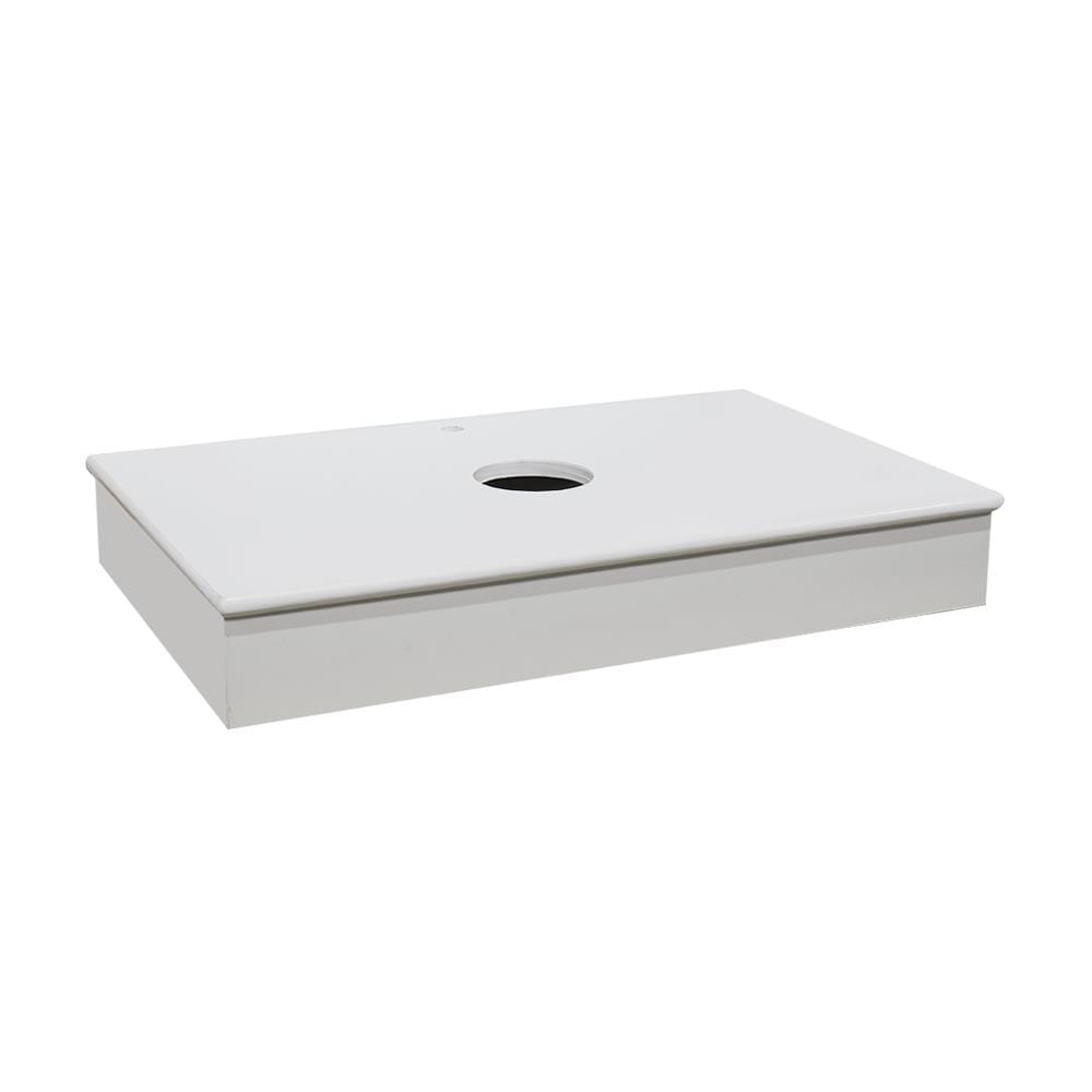 เคาน์เตอร์อ่างล้างหน้าหินสังเคราะห์ขาว MOYA ขนาดมาตรฐาน 80 ซม.