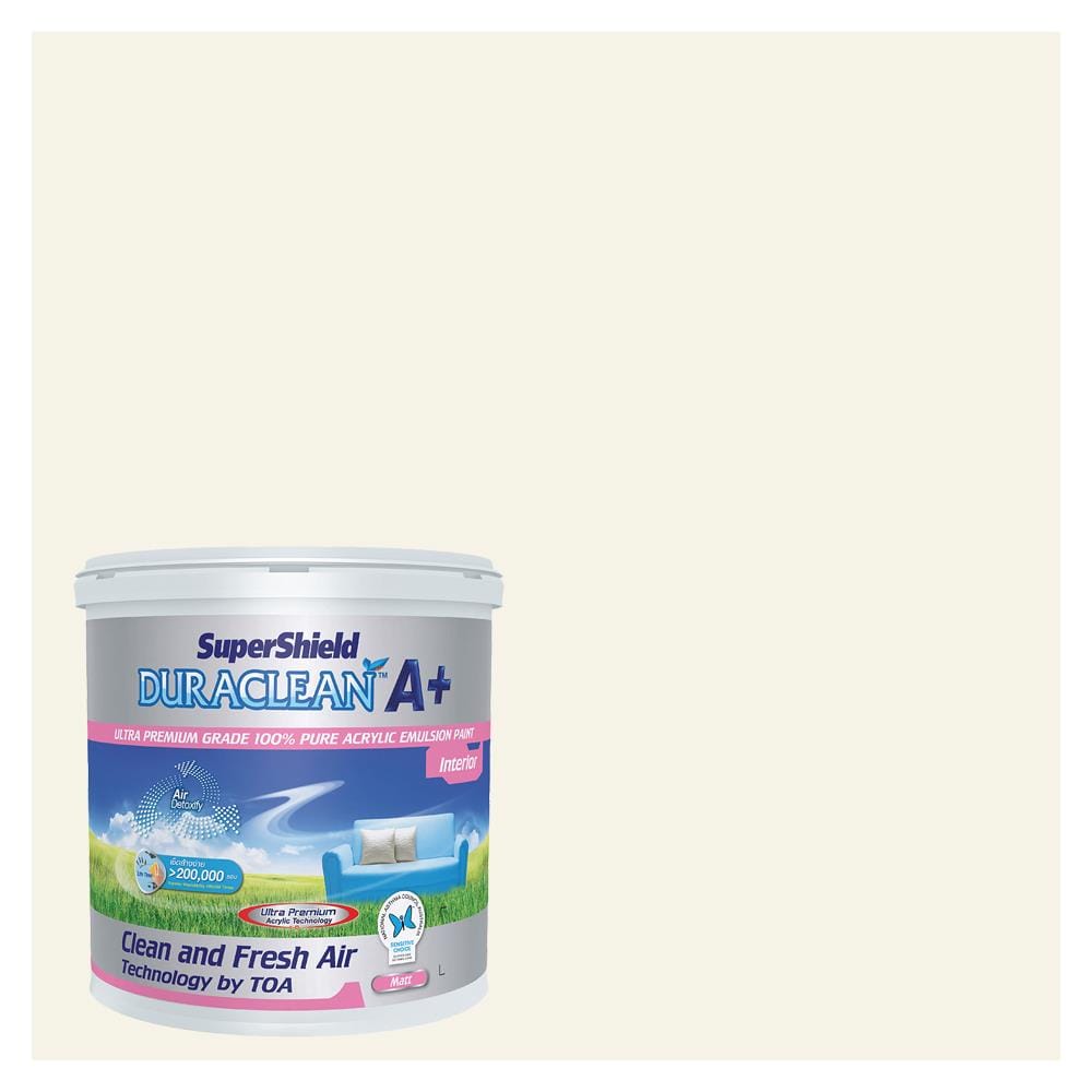 WATER-BASED INTERIOR PAINT TOA SUPERSHIELD DURACLEAN A PLUS #8791 WARM CREAM MATT 2.5GAL