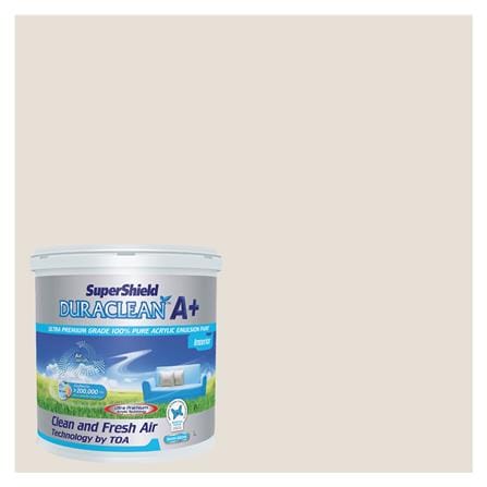 สีน้ำทาภายใน TOA SUPERSHIELD DURACLEAN A PLUS #8764 สี LAMB'S WOOL กึ่งเงา 2.5 แกลลอน_0