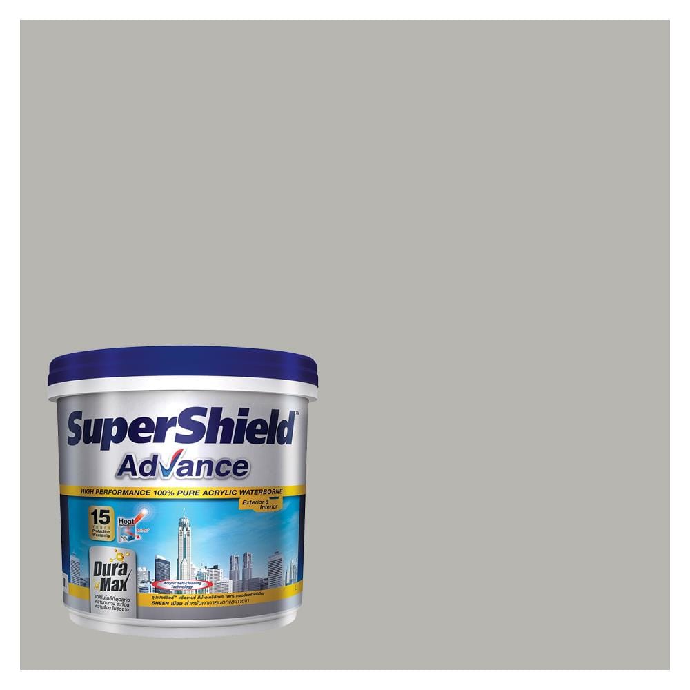 สีน้ำทาภายนอก TOA SUPERSHIELD ADVANCE 8297  สี PLATINUM PLATE เนียน 9 ลิตร