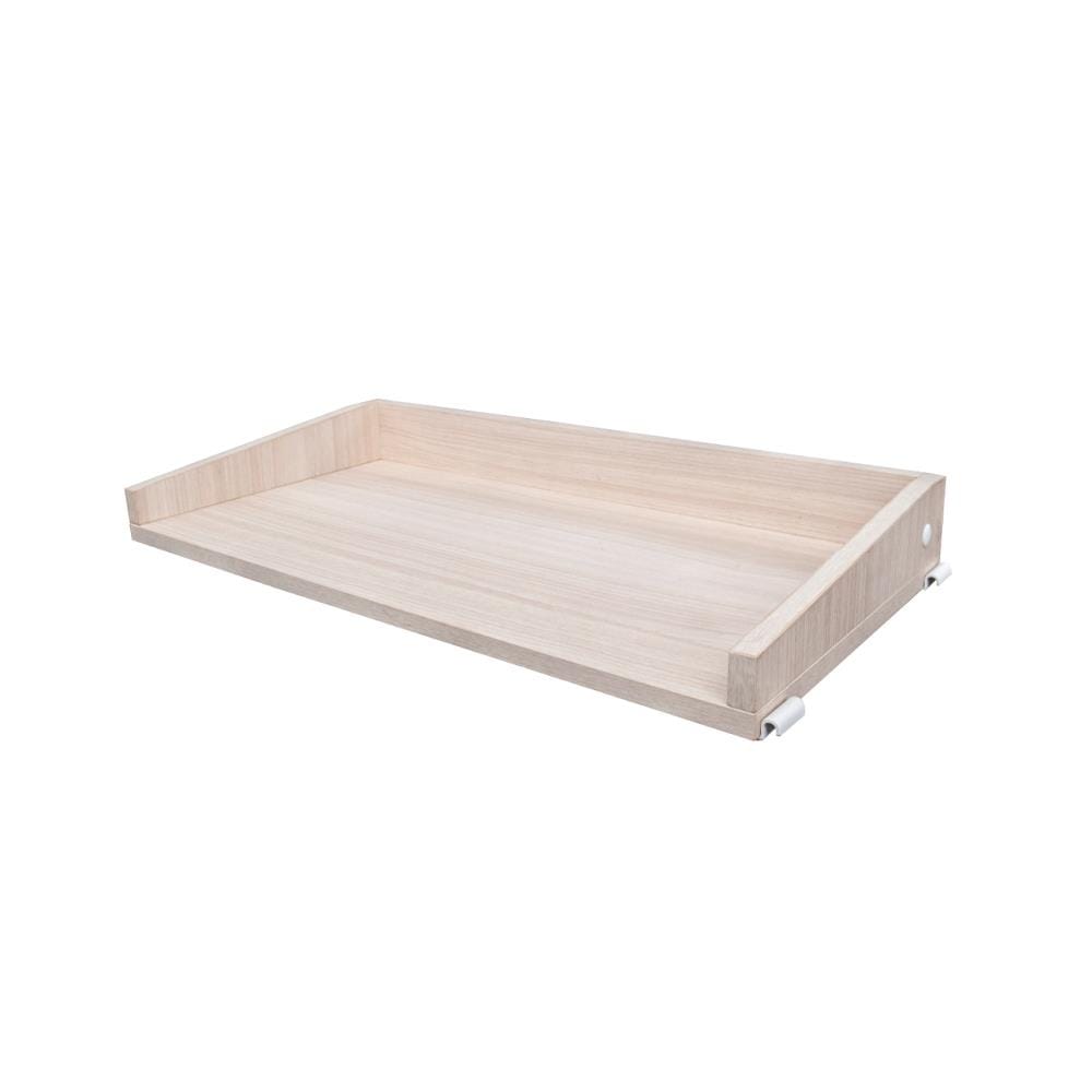 แผ่นชั้นไม้เมลามีนพร้อมขอบกันตก STACKO COZI 62.2X30X7.6 ซม. สีวอลนัท