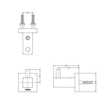 ขอแขวนผ้า TOTO YRH408 โครเมียม_1