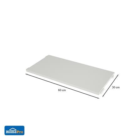 แผ่นชั้นเหล็กเรียบ STACKO COZI 60X30X1.8 ซม. สีขาว_3