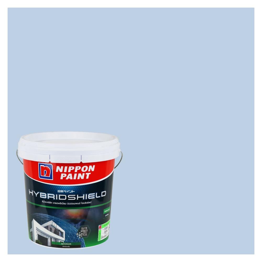 สีน้ำทาภายใน ชนิดกึ่งเงา NIPPON PAINT HYBRIDSHIELD BASE A NPPB1516P สี BLUE CROTCHET 9 ลิตร