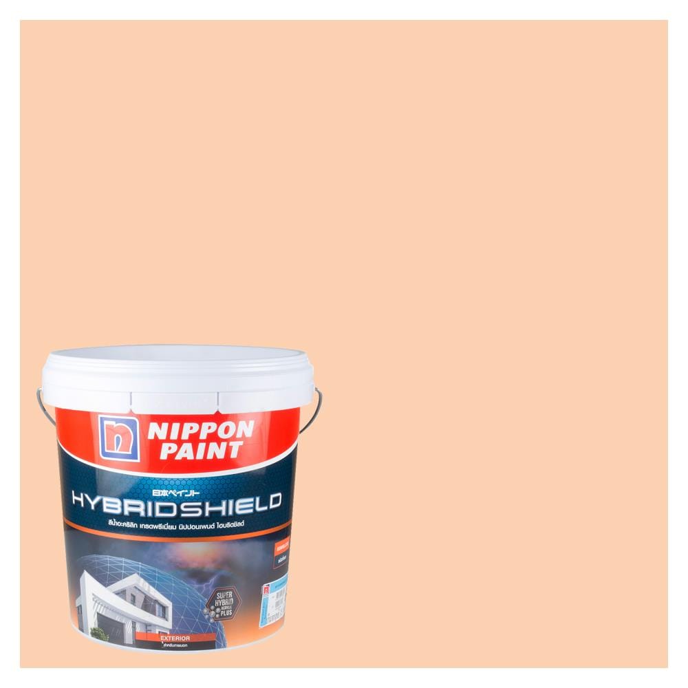 สีน้ำทาภายนอก NIPPON PAINT HYBRIDSHIELD สี WISHLIST #NPYO1208P กึ่งเงา 2.5 แกลลอน