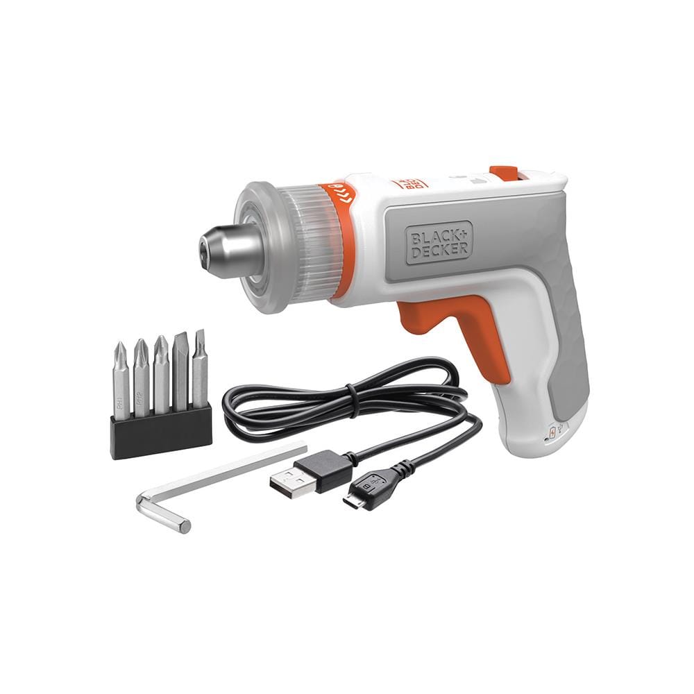 สว่านไขควงไร้สาย (พร้อมแบตเตอรี่) BLACK&DECKER BCRTA01-B1 4 โวลต์