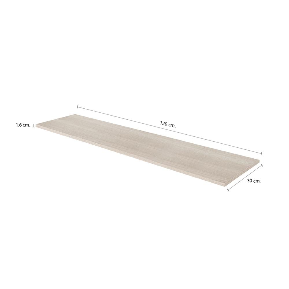 แผ่นชั้นไม้เมลามีน STACKO 120x30x1.6 ซม. สีโคลัมบัส