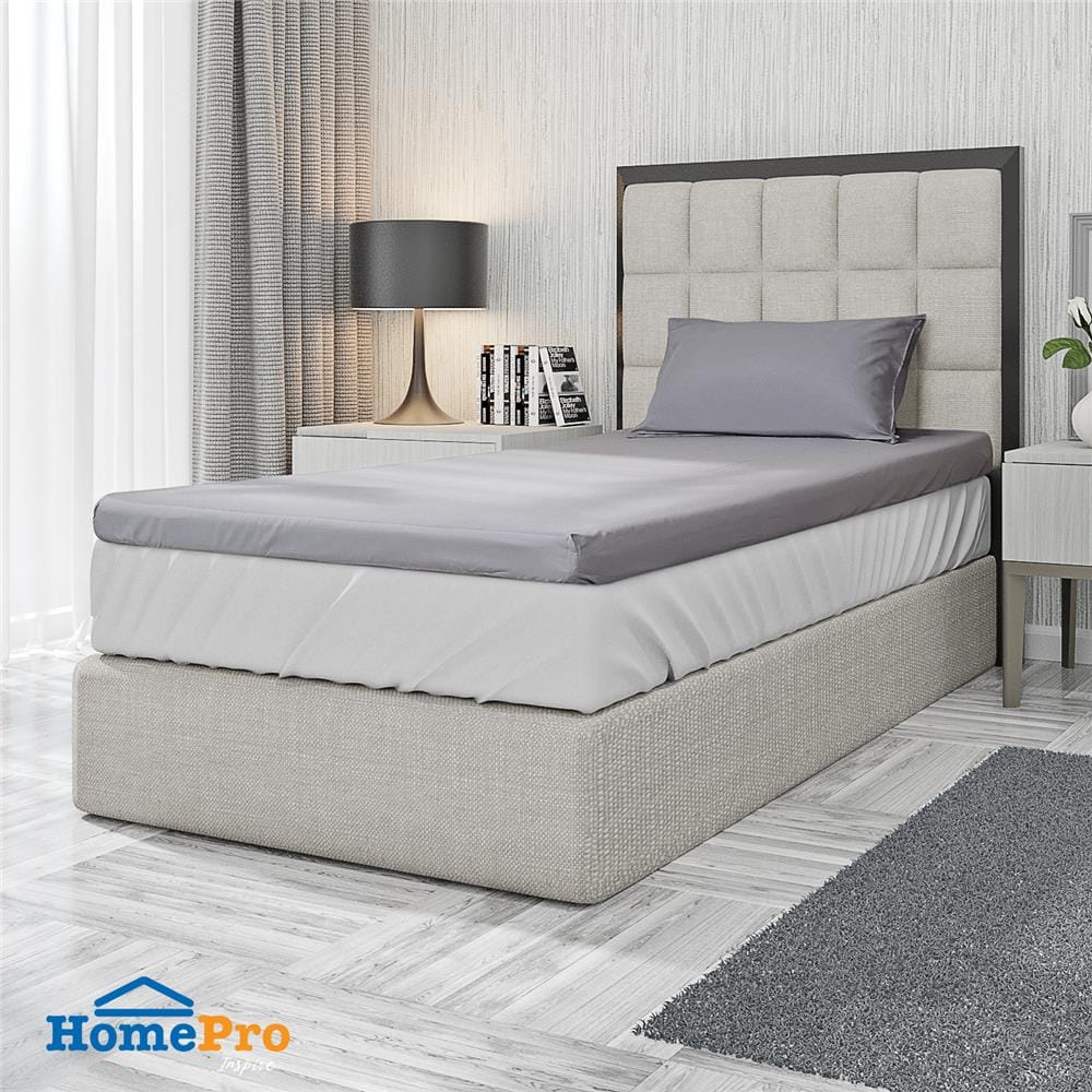 ชุดผ้าปูที่นอน TOPPER 3.5 ฟุต 2 ชิ้น HOME LIVING STYLE TWIN สีเทา