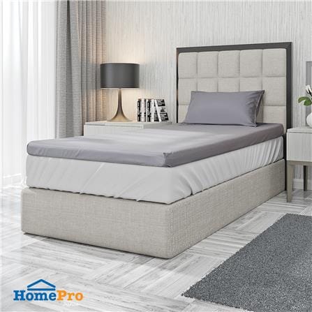 ชุดผ้าปูที่นอน TOPPER 3.5 ฟุต 2 ชิ้น HOME LIVING STYLE TWIN สีเทา_0