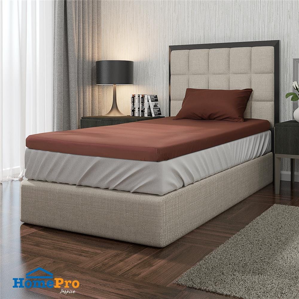 ชุดผ้าปูที่นอน TOPPER 3.5 ฟุต 2 ชิ้น HOME LIVING STYLE TWIN สีน้ำตาล