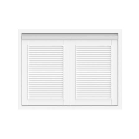 บานซิงค์คู่เกล็ด JUPITER ACADIA 83x63 ซม. สีขาว_0