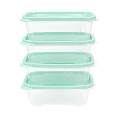 กล่องอาหาร KECH 9001  600 มล. สีเขียว แพ็ก 4 ชิ้น_1
