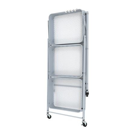 ชั้นวางของพับได้ 3 ชั้น มีล้อ STACKO HAZEL 45x30x77 ซม. สีเทา_2