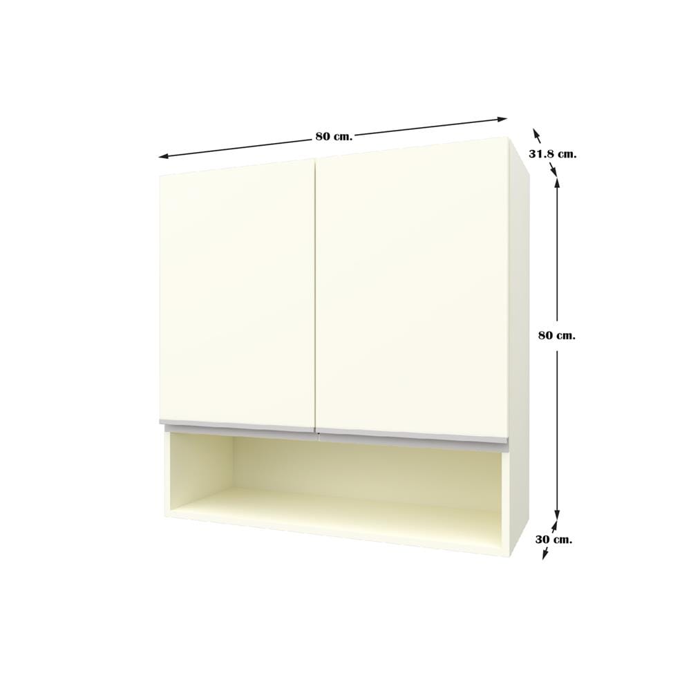 ตู้แขวนคู่ JUPITER ACADIA D2 80x80 ซม. สีขาว