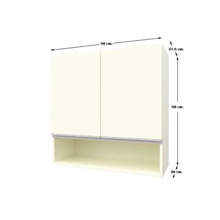 ตู้แขวนคู่ JUPITER ACADIA D2 80x80 ซม. สีขาว_2