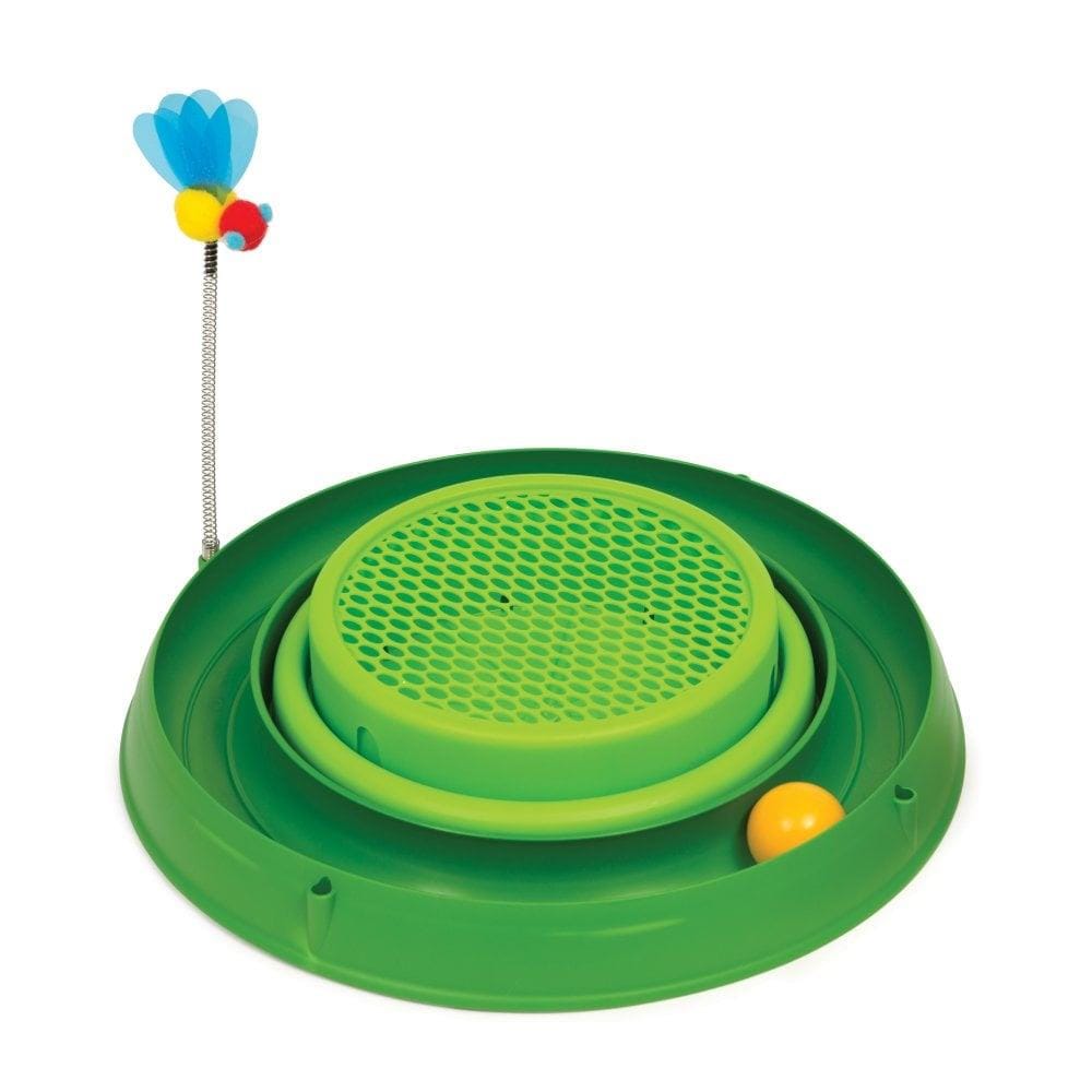 ของเล่นแมว CATIT PLAY 3IN1 CIRCUIT BALL สีเขียว