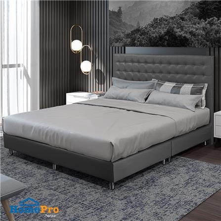 ฐานรองหัวเตียง 5 ฟุต HOME LIVING STYLE BERLIN สีเทาเข้ม_4