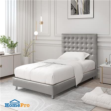 ฐานรองหัวเตียง 3.5 ฟุต HOME LIVING STYLE BERLIN สีเทาอ่อน_4