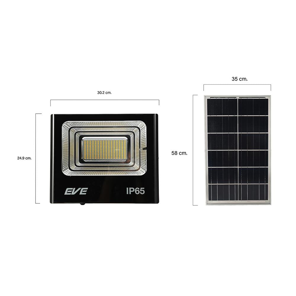 ไฟสปอทไลท์ SOLAR EVE 596139 100 วัตต์ WARMWHITE สีดำ