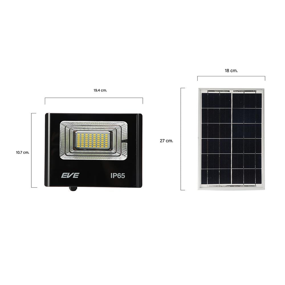 ไฟสปอทไลท์ SOLAR EVE 596108 10 วัตต์ WARMWHITE สีดำ