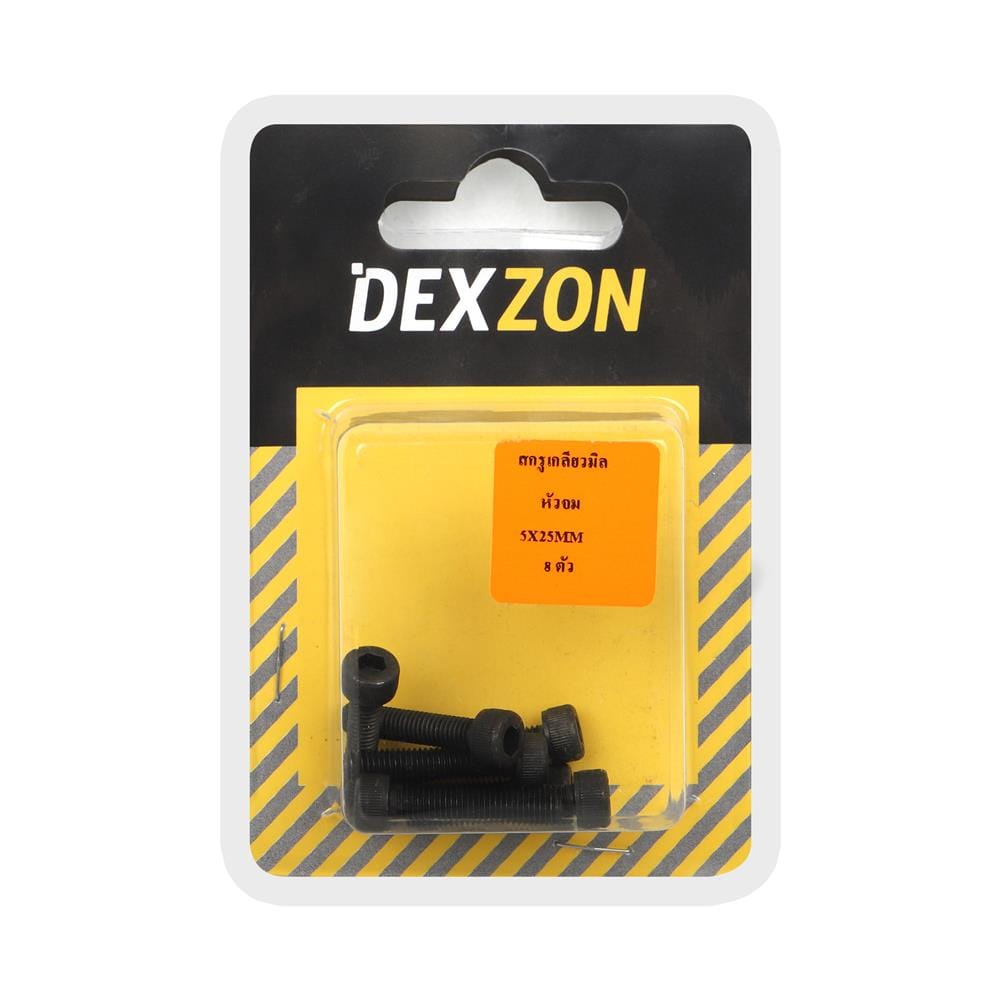 สกรูเกลียวมิลน็อตหัวจม DEXZON 5X25 มม. 8 ตัว