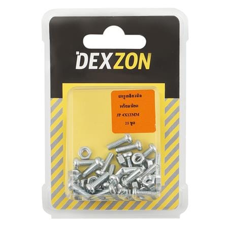 สกรูเกลียวมิลน็อต JP DEXZON 4X12 มม. 25 ตัว_1