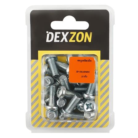 สกรูเกลียวมิลน็อต JP DEXZON 8X18 มม. 25 ตัว_1