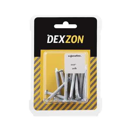 ตะปูคอนกรีตขาว DEXZON 1-1/2 นิ้ว แพ็ก 20 ชิ้น_1