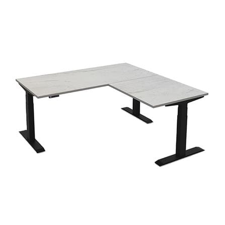 โต๊ะทำงานปรับระดับ ERGOTREND SIT 2 STAND GEN3 L-SHAPE 180 ซม. สี GRANITE/ดำ