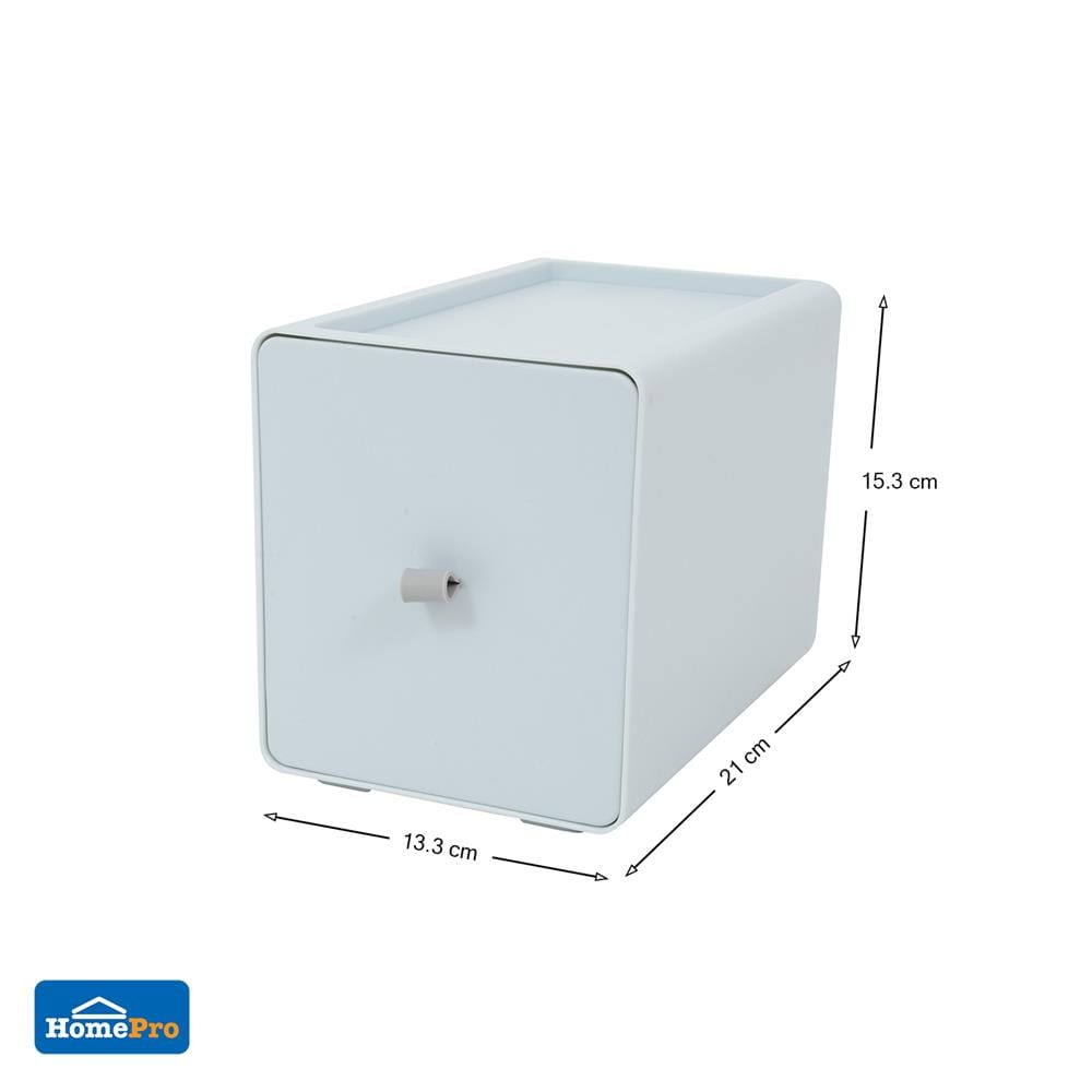 กล่องลิ้นชักเล็ก STACKO CUBE L 13.3x21x15.3 ซม. สีเทา