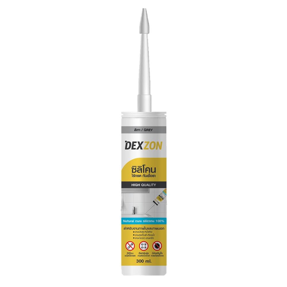 ซิลิโคนไร้กรดกันเชื้อรา DEXZON 300 มล. สีเทา