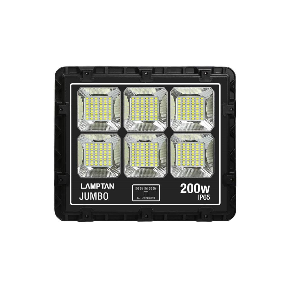 ไฟสปอตไลท์ SOLAR LAMPTAN FLOOD 200 วัตต์ WARMWHITE สีดำ