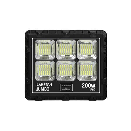 ไฟสปอตไลท์ SOLAR LAMPTAN FLOOD 200 วัตต์ WARMWHITE สีดำ_1