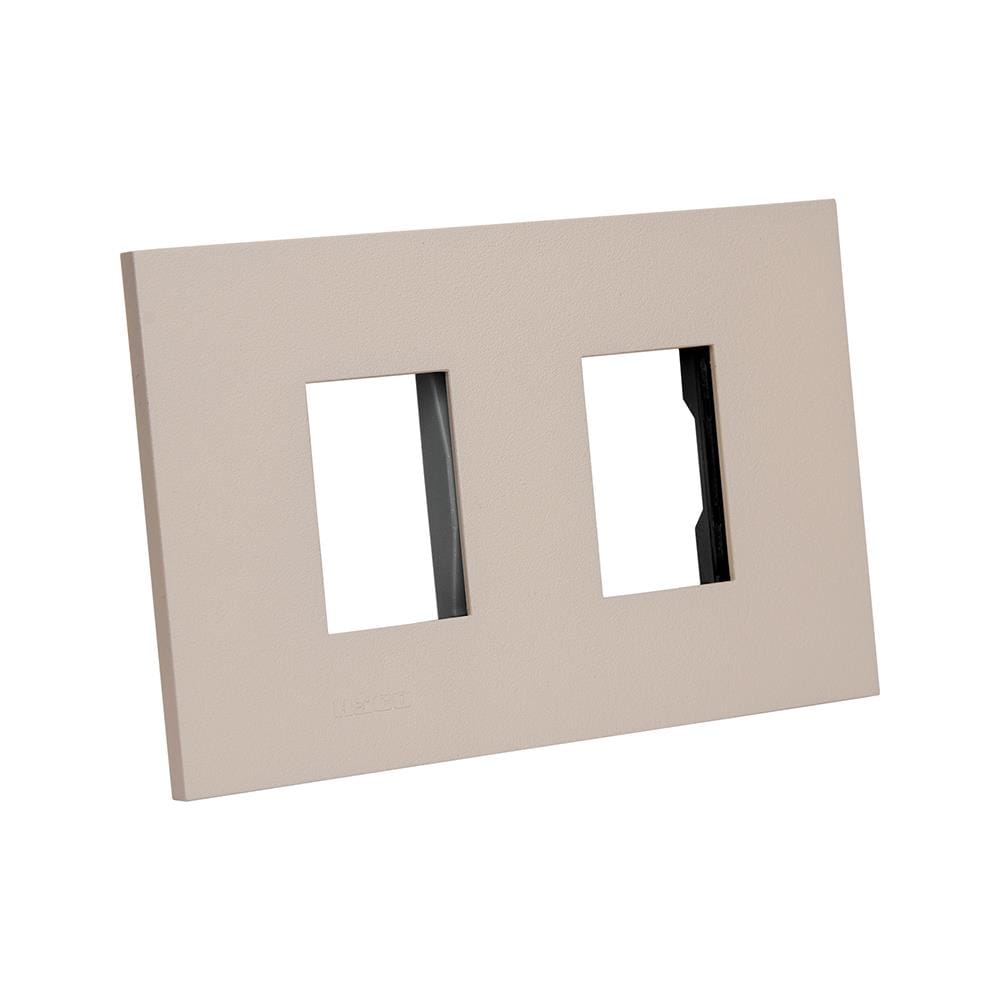 หน้ากาก 2 ช่อง HACO W1932-STP QX สี TAUPE