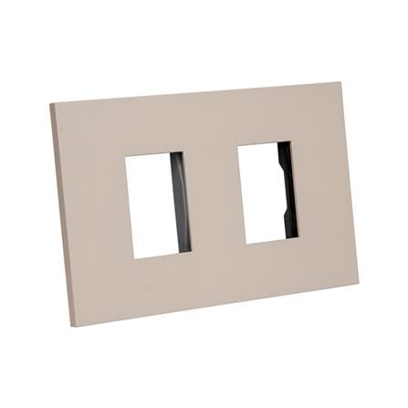 หน้ากาก 2 ช่อง HACO W1932-STP QX สี TAUPE_1