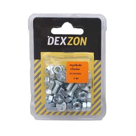 สกรูเกลียวมิลน็อต JF DEXZON 6X15 มม. 25 ตัว_1