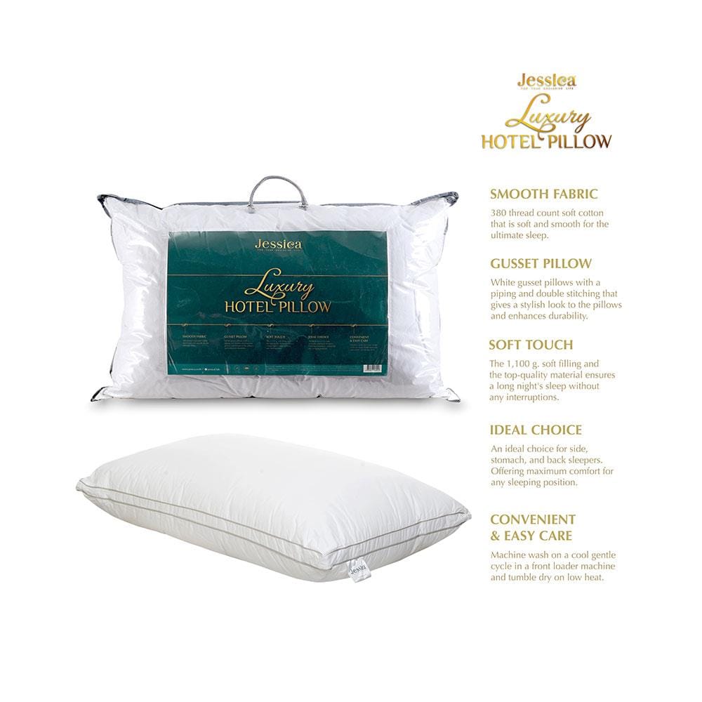หมอนหนุน ใยสังเคราะห์ JESSICA LUXURY HOTEL 26055 50x72.5 ซม.สีขาว