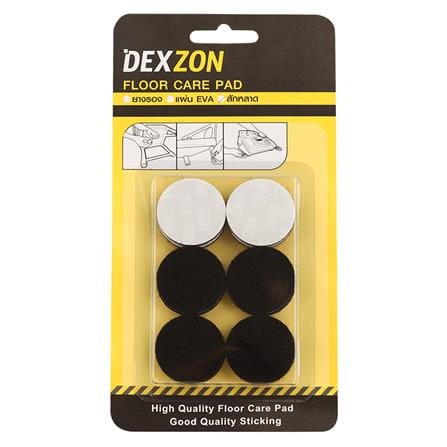 สักหลาดกลม DEXZON 30X3 มม. สีดำ 12 ชิ้น_1