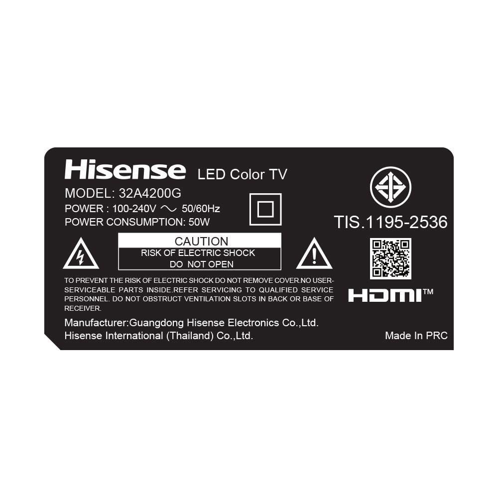 ทีวีแอลอีดี 32 นิ้ว HISENSE (HD, LED, ANDROID TV) 32A4200G