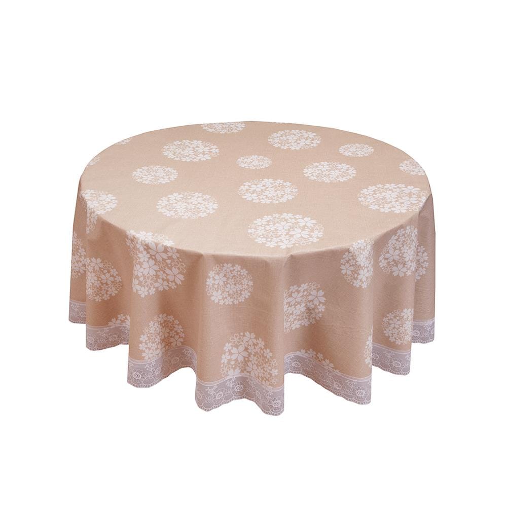ผ้าปูโต๊ะกลมกว้าง177 ซม. FLOWER ROUND/ผืน