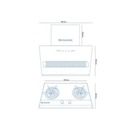 เตาฝัง+เครื่องดูดควัน DYNA HOME DH-ZM90BK+DH2000G_1