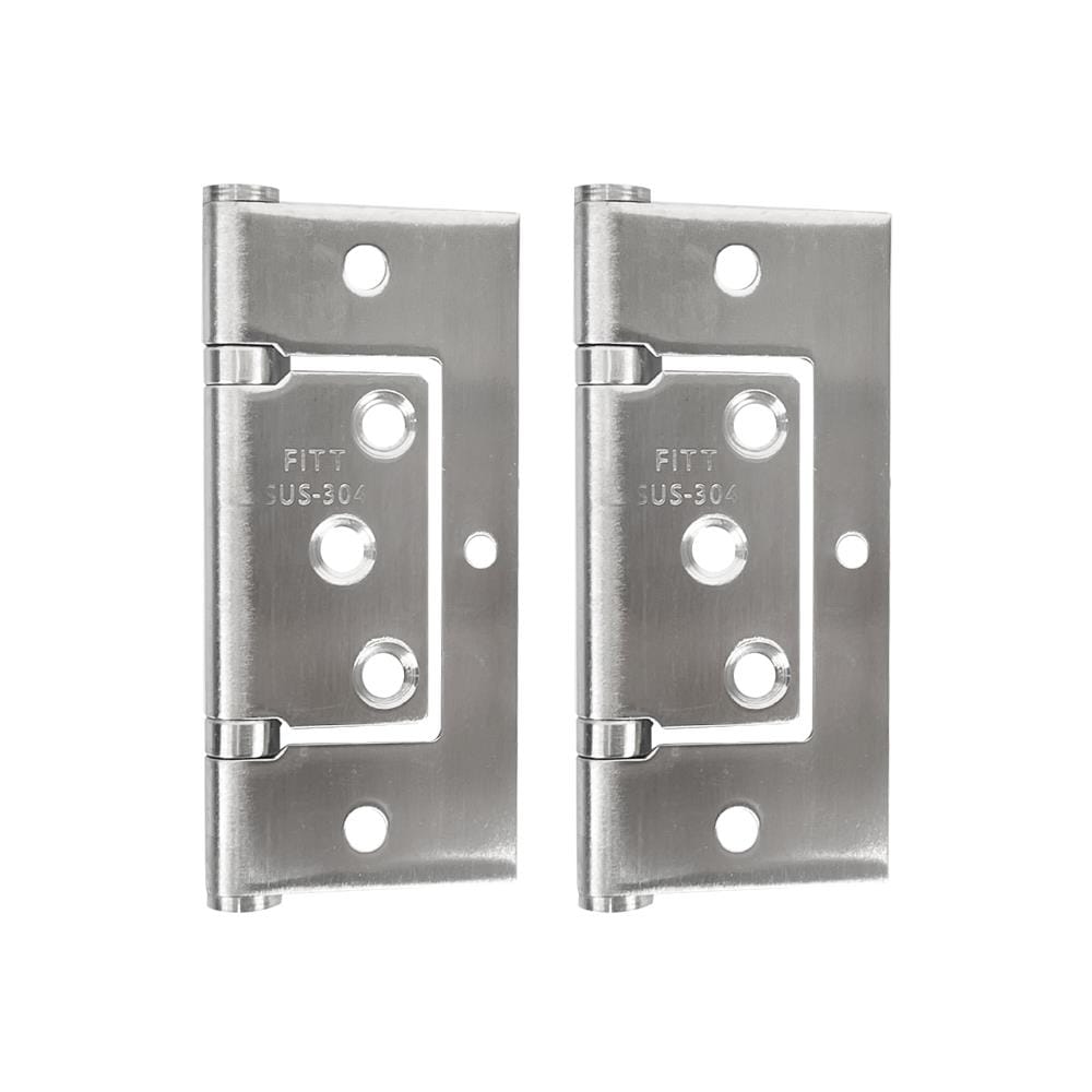 บานพับ 4X3 นิ้ว AZLE 268 SUS 304 ไม่เซาะร่อง สีสเตนเลส แพ็ก 2 ชิ้น