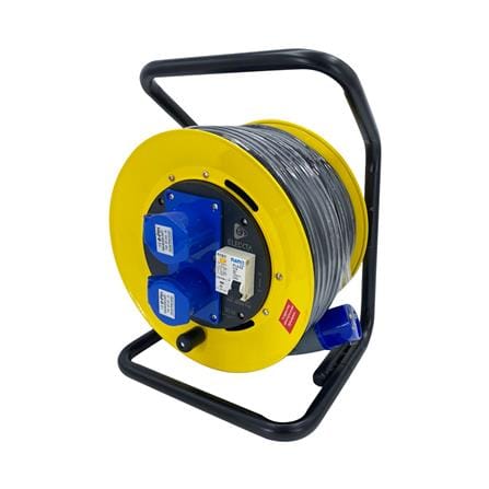 ล้อเก็บสายไฟอุตสหกรรม เพาเวอร์ปลั๊ก ELECKTA ET-BCP30 3600 วัตต์ 30 เมตร สีเหลือง_0