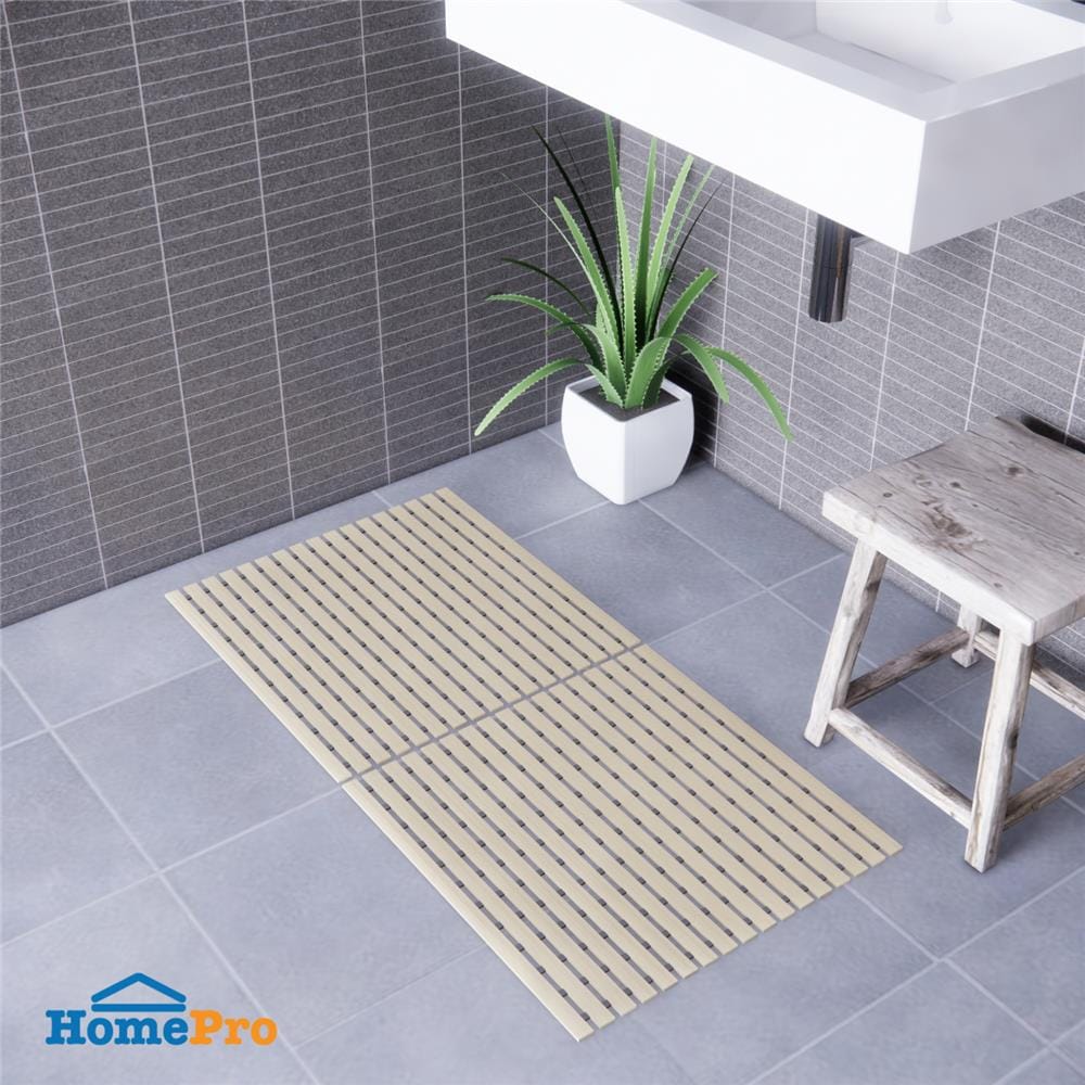 แผ่นกันลื่น HOME LIVING STYLE CARLIN 61X61 ซม. สีครีม