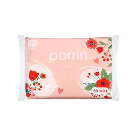 กระดาษเช็ดหน้าPORRIN POCKET PACK 50 แผ่น แพ็ค 6_5