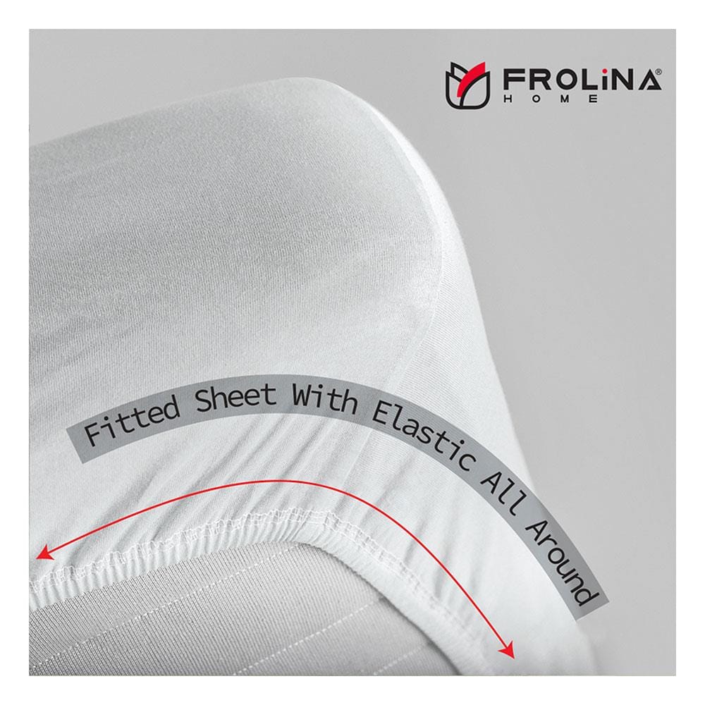 ชุดผ้าปูที่นอน 5 ฟุต 5 ชิ้น FROLINA MICROTEX DF014