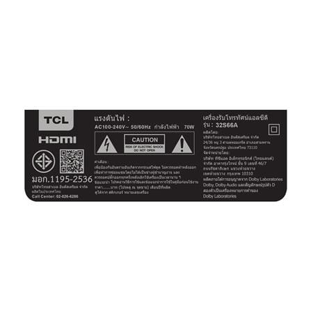 ทีวีแอลอีดี 32 นิ้ว TCL (HD, LED, ANDROID TV) 32S66A_4