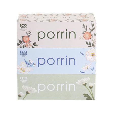 กระดาษเช็ดหน้า PORRIN BOX 150 แผ่น แพ็ค 3_2