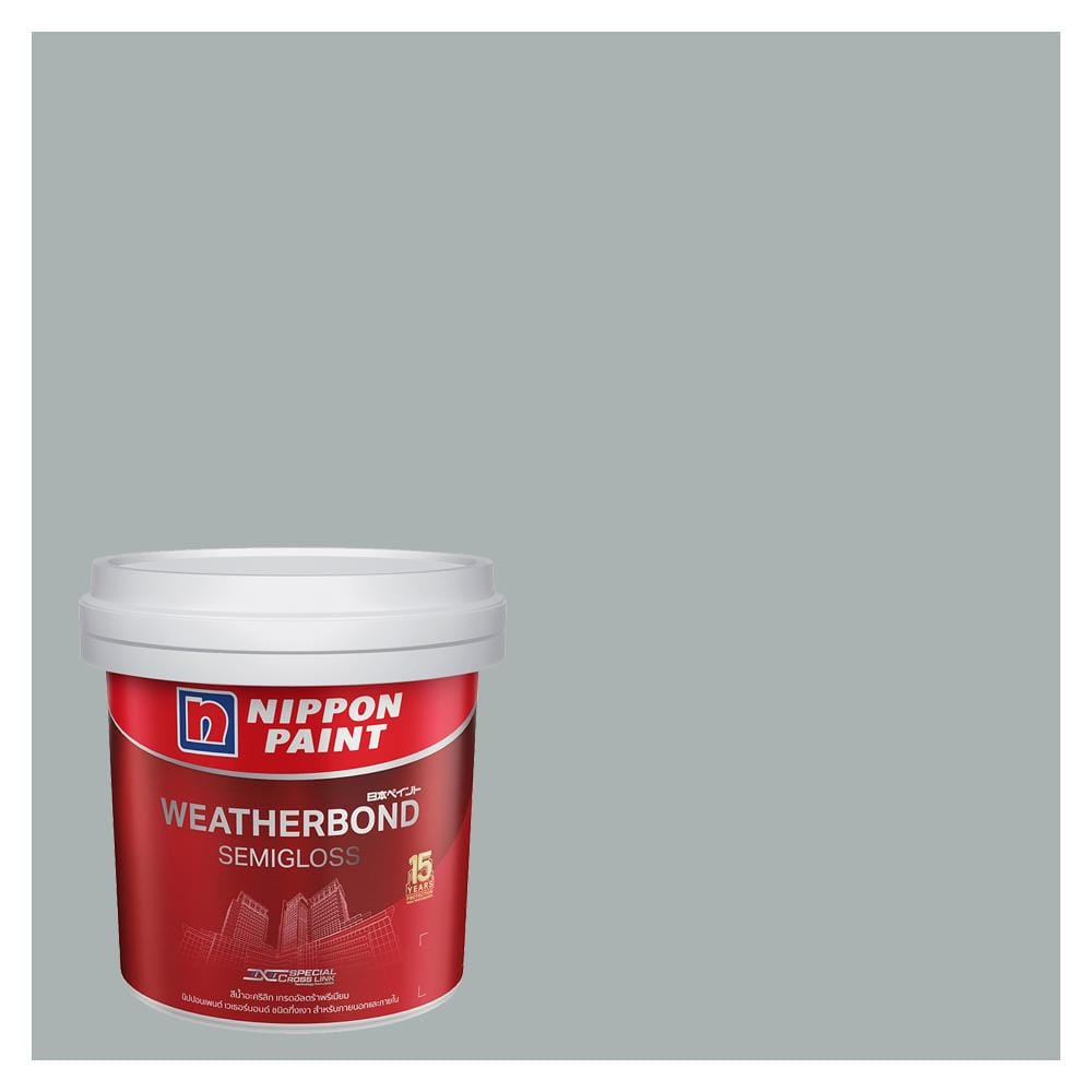 สีน้ำทาภายนอก NIPPON PAINT WEATHERBOND สี WEATHERBELL #NPN1993P กึ่งเงา 9 ลิตร