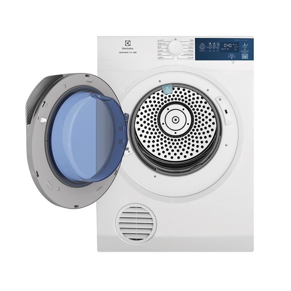 เครื่องอบผ้าฝาหน้า ELECTROLUX EDS854J3WB 8.5 กก.+ขาตั้ง